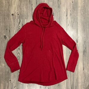 Wind River Cowl Neck Waffle Knit Long Hoodie